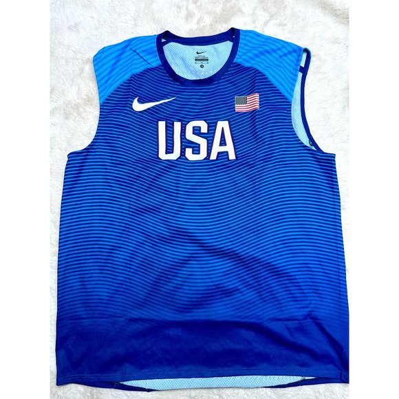 Nike USA Men's Official Rio Team Track and Field Throw Tank Men’s Medium